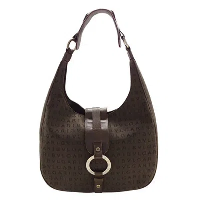 Pre-owned Bvlgari Dark Brown Canvas Shoulder Bag ()