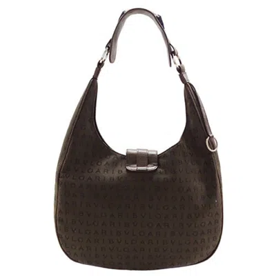 Pre-owned Bvlgari Dark Brown Canvas Shoulder Bag ()