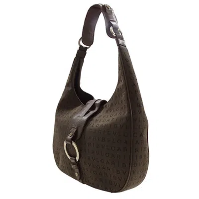 Pre-owned Bvlgari Dark Brown Canvas Shoulder Bag ()