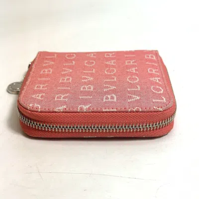 Pre-owned Bvlgari Pink Cloth Wallet (bi-fold) ()