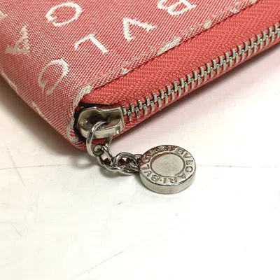 Pre-owned Bvlgari Pink Cloth Wallet (bi-fold) ()