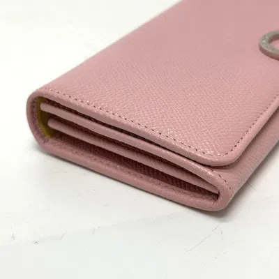 Pre-owned Bvlgari Pink Leather Long Wallet (bi-fold) ()