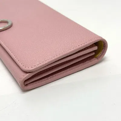 Pre-owned Bvlgari Pink Leather Long Wallet (bi-fold) ()