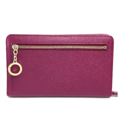 Pre-owned Bvlgari Pink Leather Wallet (bi-fold) ()