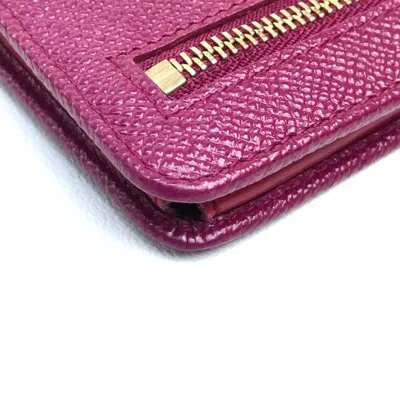Pre-owned Bvlgari Pink Leather Wallet (bi-fold) ()