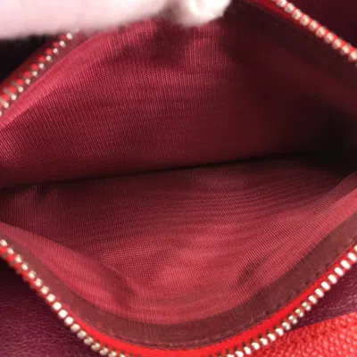 Pre-owned Bvlgari Red Leather Long Wallet (bi-fold) ()