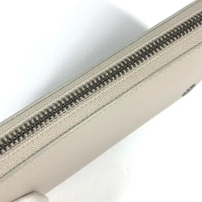 Pre-owned Bvlgari White Leather Long Wallet (bi-fold) ()