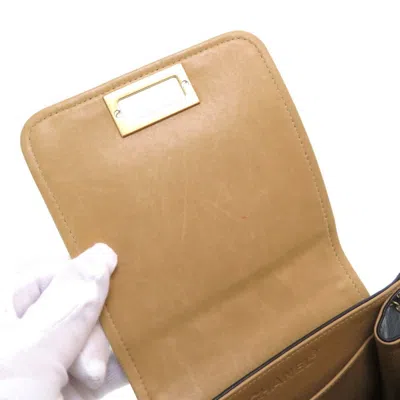 Pre-owned Chanel 2.55 Black Brown Leather Shoulder Bag () In Black, Brown