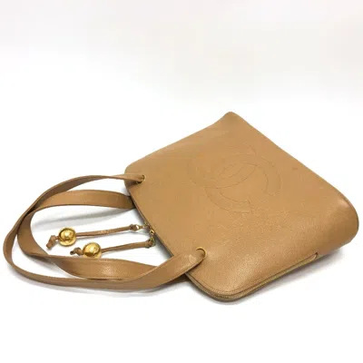 Pre-owned Chanel Beige Leather Tote Bag ()