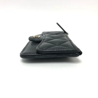 Pre-owned Chanel Black Caviar Leather Coin Purse/coin Case ()