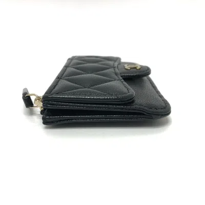 Pre-owned Chanel Black Caviar Leather Coin Purse/coin Case ()