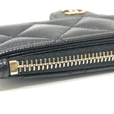 Pre-owned Chanel Black Caviar Leather Coin Purse/coin Case ()