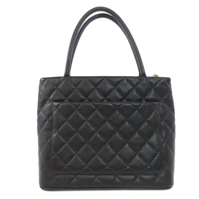 Pre-owned Chanel Black Caviar Leather Tote Bag ()