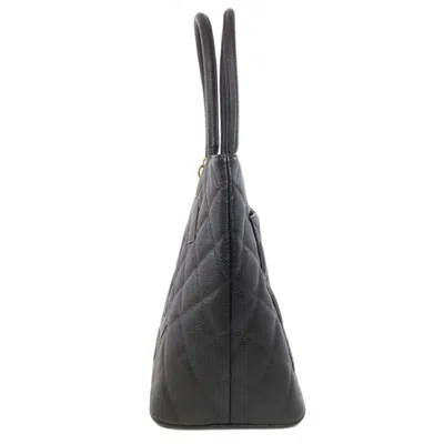Pre-owned Chanel Black Caviar Leather Tote Bag ()