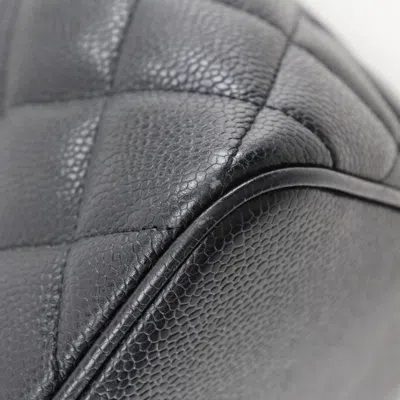 Pre-owned Chanel Black Caviar Leather Tote Bag ()