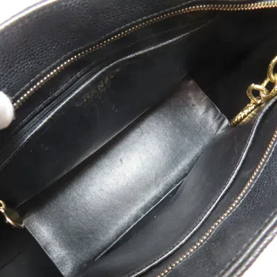 Pre-owned Chanel Black Caviar Leather Tote Bag ()