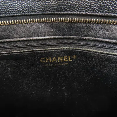 Pre-owned Chanel Black Caviar Leather Tote Bag ()