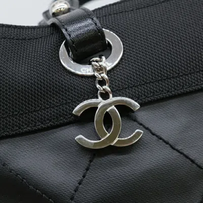 Pre-owned Chanel Black Coated Canvas Tote Bag ()