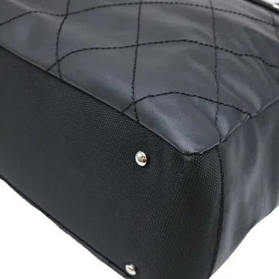 Pre-owned Chanel Black Coated Canvas Tote Bag ()