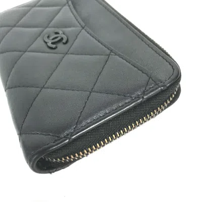 Pre-owned Chanel Black Leather Coin Purse/coin Case ()