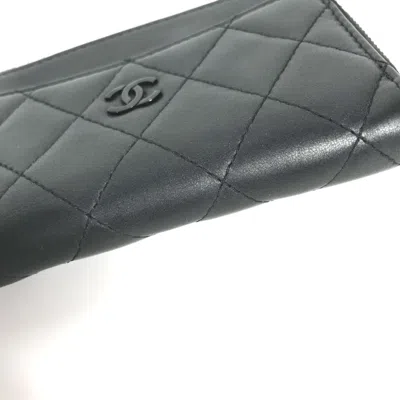 Pre-owned Chanel Black Leather Coin Purse/coin Case ()