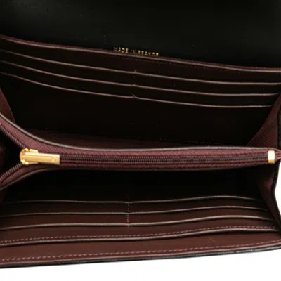 Pre-owned Chanel Black Leather Long Wallet (bi-fold) ()