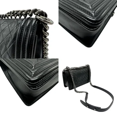 Pre-owned Chanel Black Leather Shoulder Bag ()