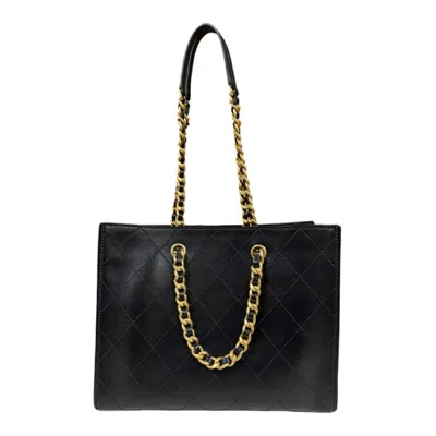 Pre-owned Chanel Black Leather Tote Bag ()