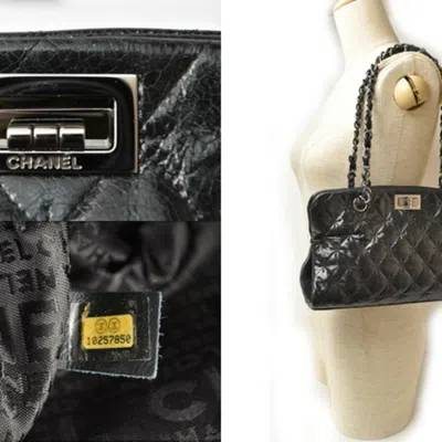 Pre-owned Chanel Black Patent Leather Tote Bag ()