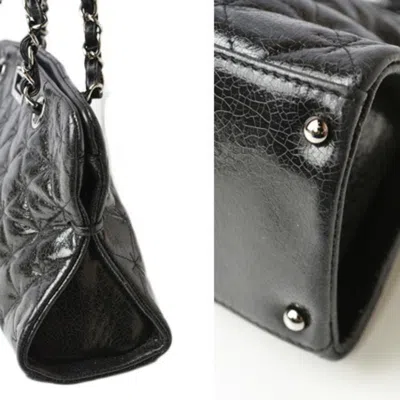 Pre-owned Chanel Black Patent Leather Tote Bag ()