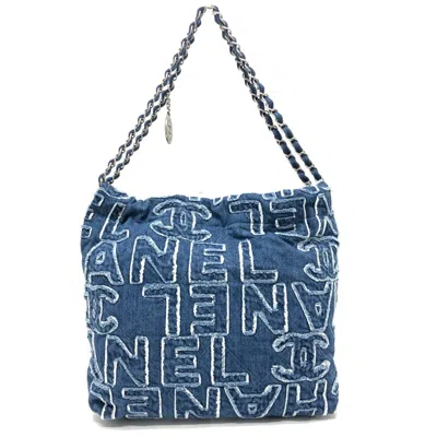 Pre-owned Chanel Blue Denim Shoulder Bag ()