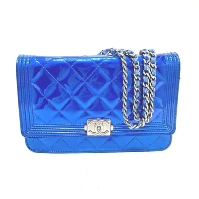Pre-owned Chanel Blue Leather Shoulder Bag ()