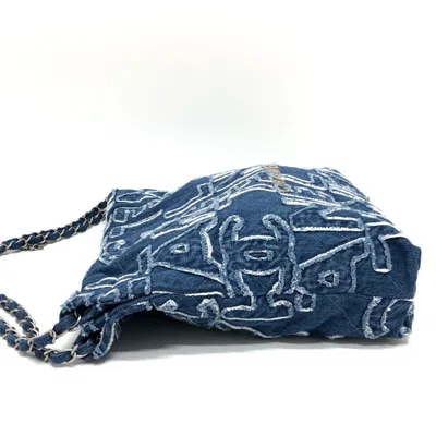 Pre-owned Chanel Blue Denim Shoulder Bag ()