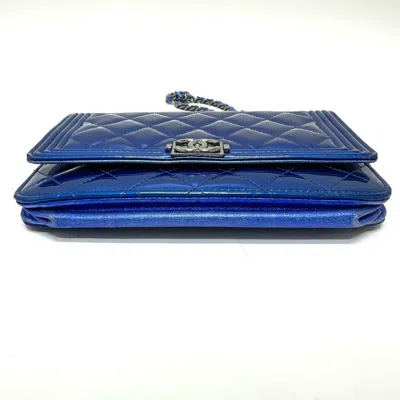 Pre-owned Chanel Blue Leather Shoulder Bag ()