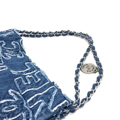 Pre-owned Chanel Blue Denim Shoulder Bag ()