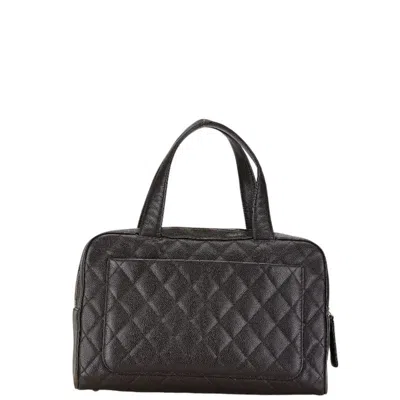 Pre-owned Chanel Brown Caviar Leather Boston Bag Handbag ()