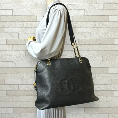 Pre-owned Chanel Caviar Skin Black Caviar Leather Shoulder Bag ()
