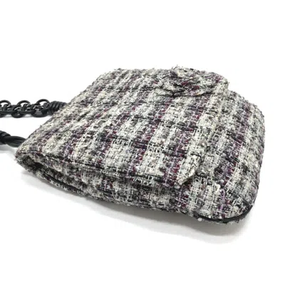 Pre-owned Chanel Gray Tweed Shoulder Bag ()