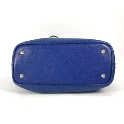 Pre-owned Chanel Navy Leather Tote Bag ()