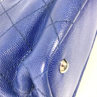 Pre-owned Chanel Navy Leather Tote Bag ()