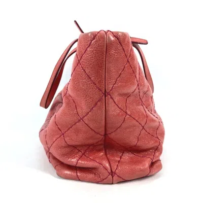 Pre-owned Chanel On The Road Pink Caviar Leather Shoulder Bag Tote Bag ()