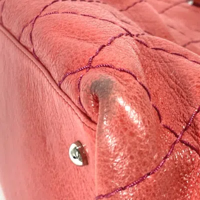 Pre-owned Chanel On The Road Pink Caviar Leather Shoulder Bag Tote Bag ()
