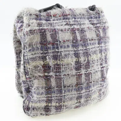 Pre-owned Chanel Purple Tweed Shoulder Bag ()