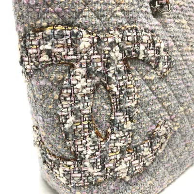 Pre-owned Chanel Purple Tweed Tote Bag ()