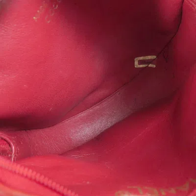 Pre-owned Chanel Red Color Leather Shoulder Bag ()