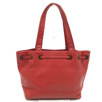 Pre-owned Chanel Red Leather Tote Bag ()