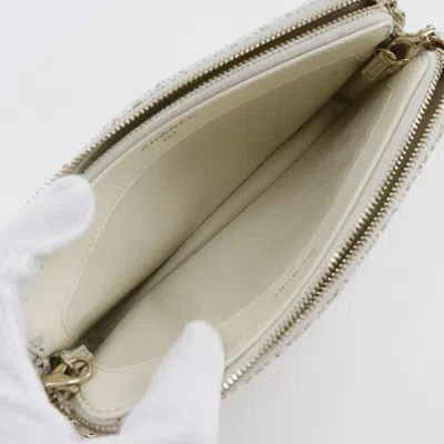 Pre-owned Chanel White Tweed Shoulder Bag ()