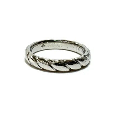 Pre-owned Chaumet Silver Platinum 950 Band Ring ()