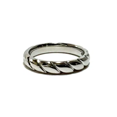Pre-owned Chaumet Silver Platinum 950 Band Ring ()