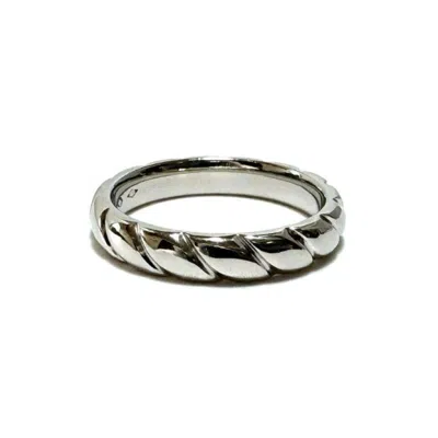 Pre-owned Chaumet Silver Platinum 950 Band Ring ()